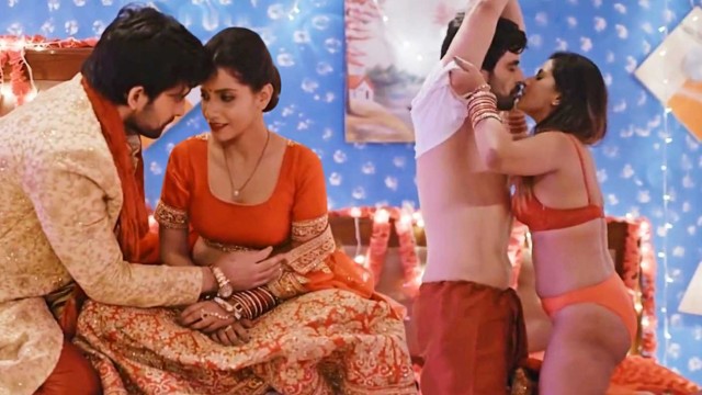 Sexy Wife In Red Bra Panty First Night Suhagrat Hardcore Sex With Husband