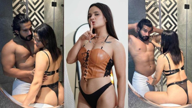 Mansi Negi aka Mello Badass Sexy Nude Tease in Thong in front of Nikk App Content